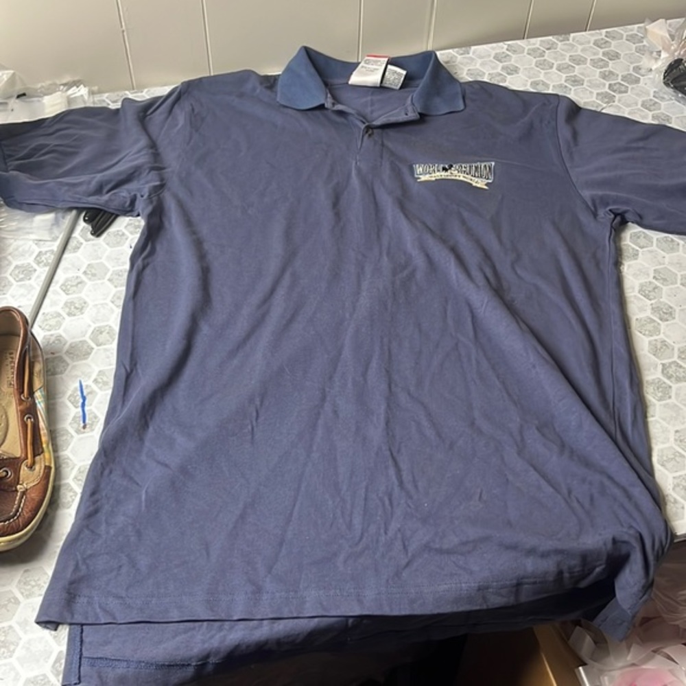Vintage Mickey Inc Large World Reunion Walt Disney World Short Sleeve Polo